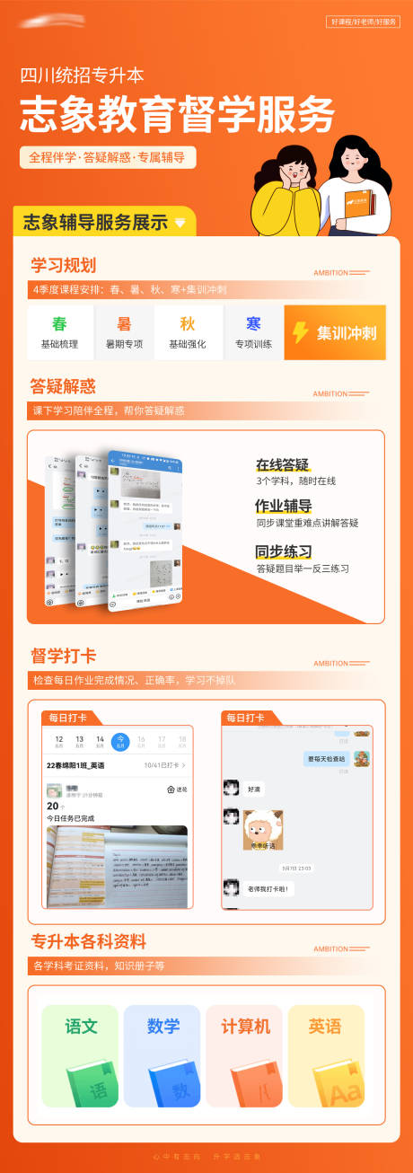 源文件下载【督学服务助教长图海报】编号：78650010898584509