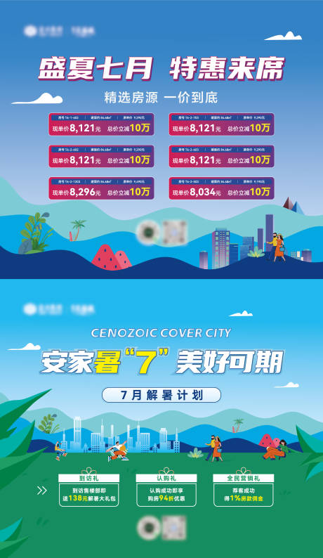 源文件下載【7月夏日盛夏活動(dòng)特價(jià)房展板】編號(hào)：53990011208819386