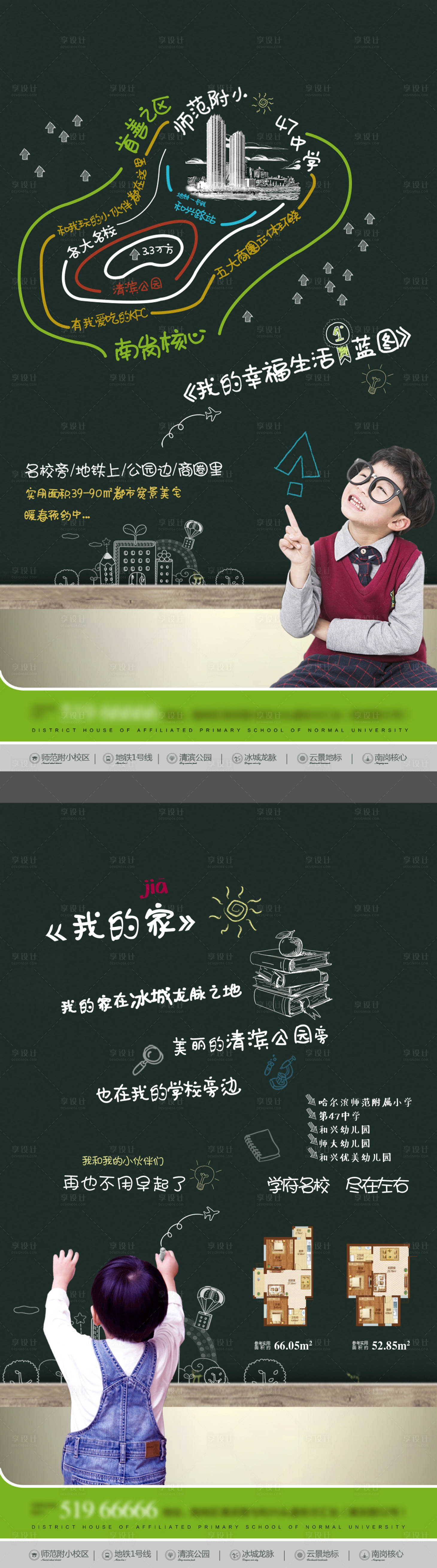 源文件下载【享设计】搜索编号：82860011350033374【地产学区价值点海报】