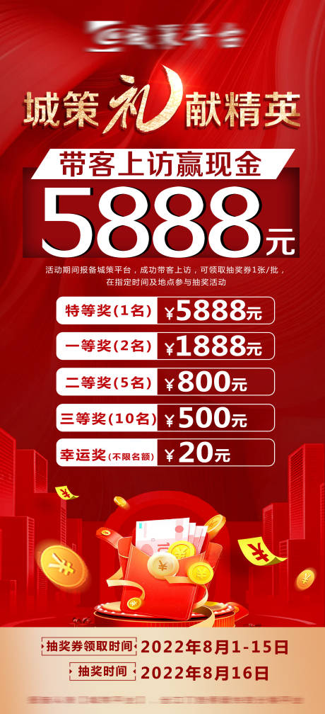 地产带客上访抽奖海报