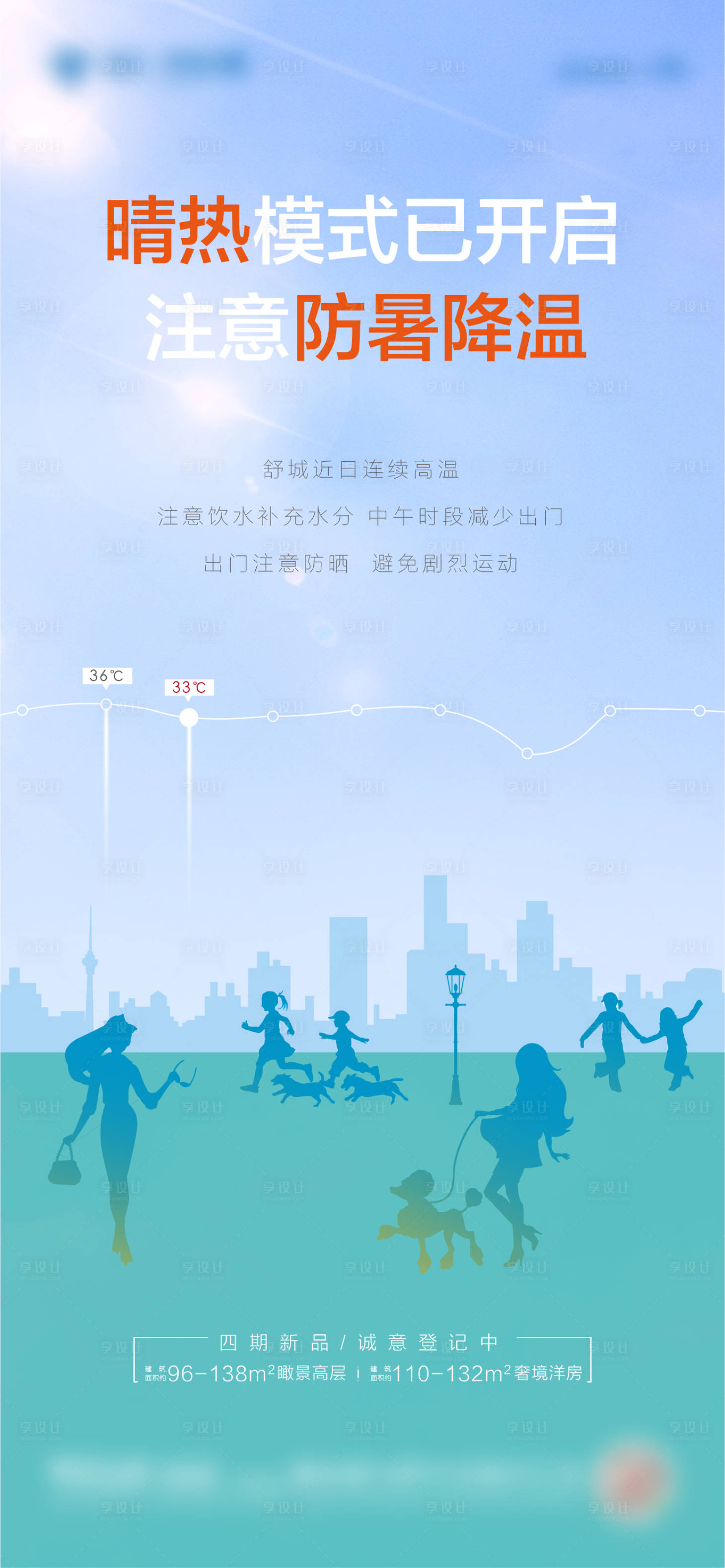 源文件下载【享设计】搜索编号：22720011222062942【高温预警海报】