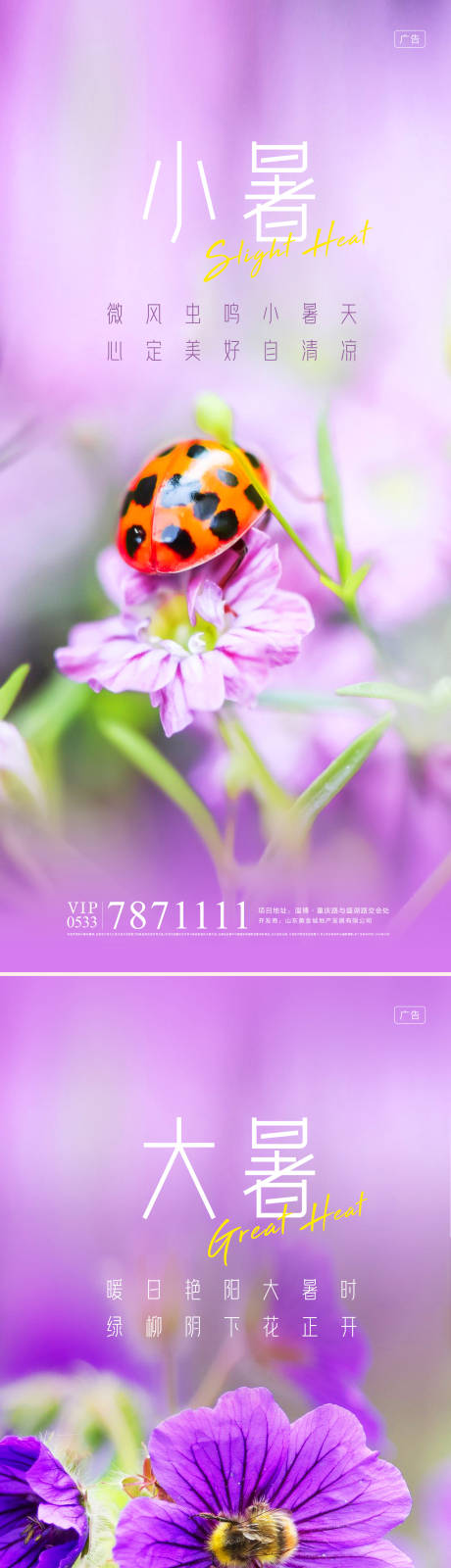 源文件下载【小暑大暑节气系列海报】编号：50300010851339640