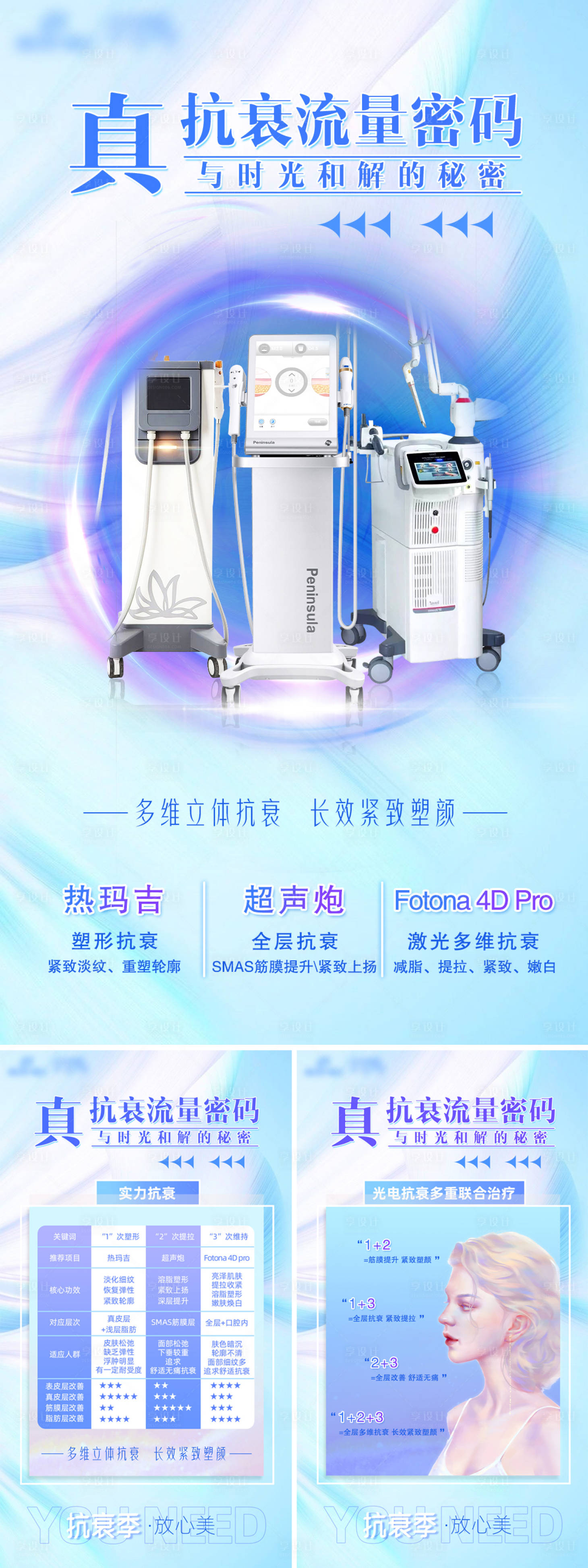 源文件下載【享設(shè)計(jì)】搜索編號：58770011183004644【醫(yī)美抗衰海報(bào)套圖】