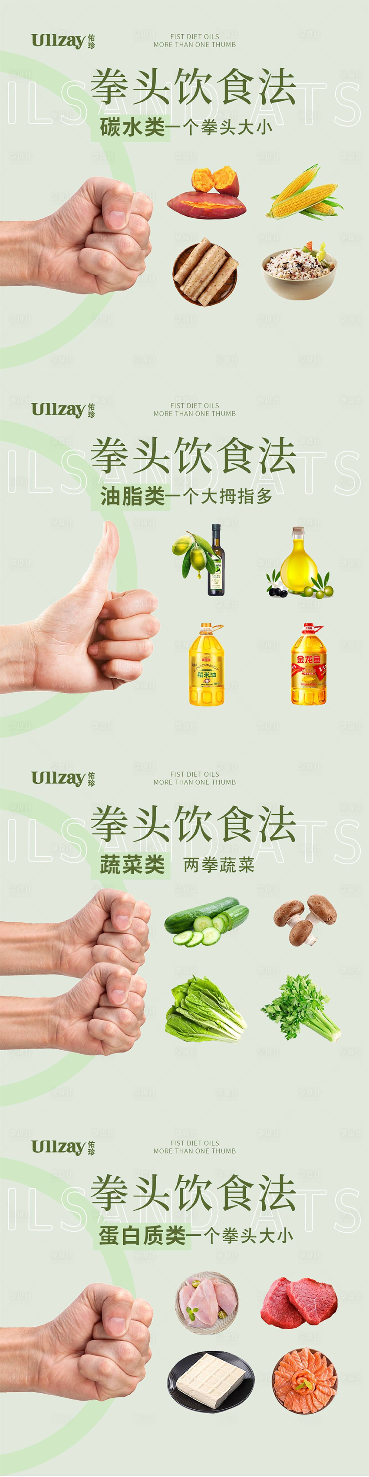 源文件下载【减肥拳头饮食法创意广告展板】编号：62930010876637646