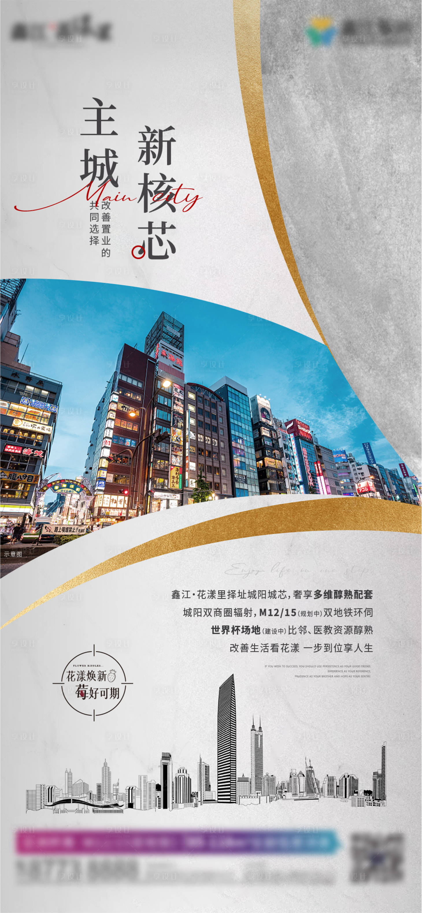 源文件下载【享设计】搜索编号：13270011085228480【地产配套价值点海报】