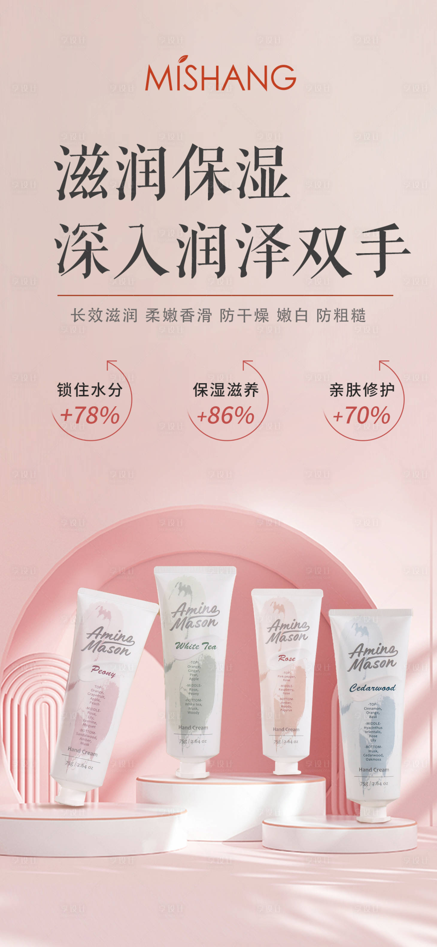 源文件下载【享设计】搜索编号：10650011120177335【微商护手霜产品海报】