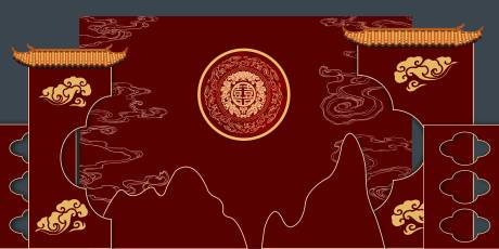 源文件下载【中国风婚礼简易美陈】编号：98860010896203041