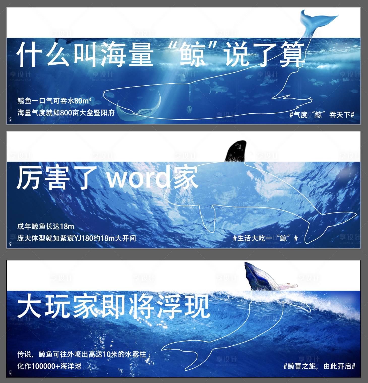 源文件下载【鲸鱼悬念横版异形朋友圈海报】编号：40960011103665893