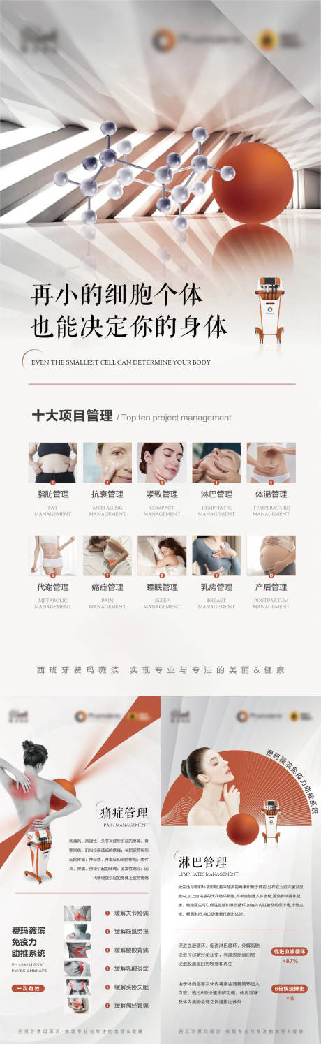 源文件下载【医美橙色细胞健康管理科普海报】编号：36730011142465882