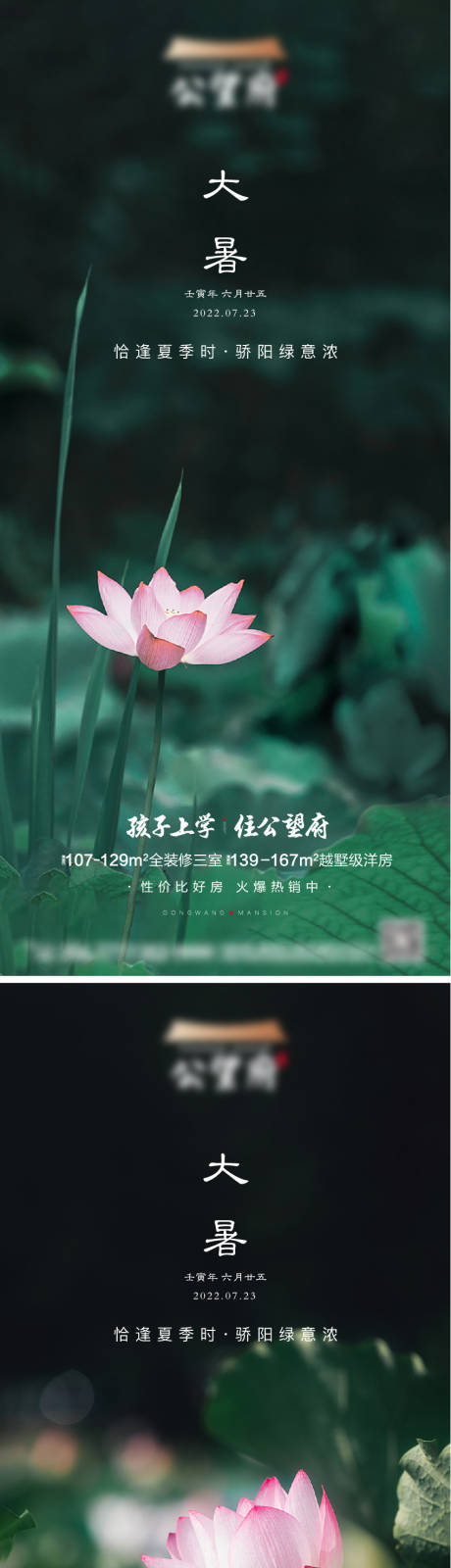 源文件下载【享设计】搜索编号：73830011224785069【大暑节气实景海报】