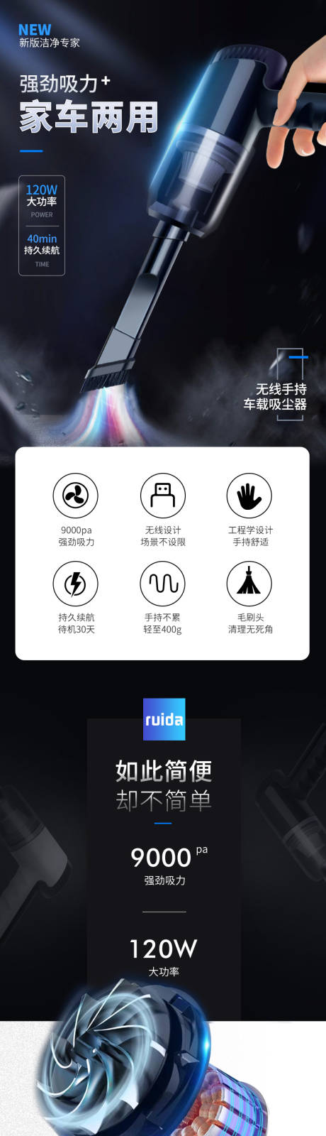 源文件下载【车载吸尘器电商详情页】编号：20220710105155455