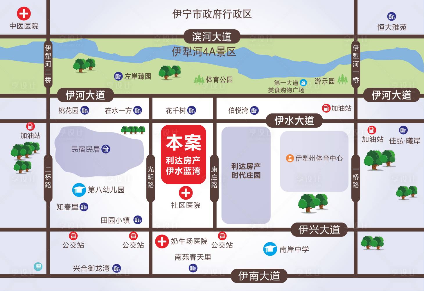 源文件下載【享設計】搜索編號：33400010831783235【地產區位圖海報】