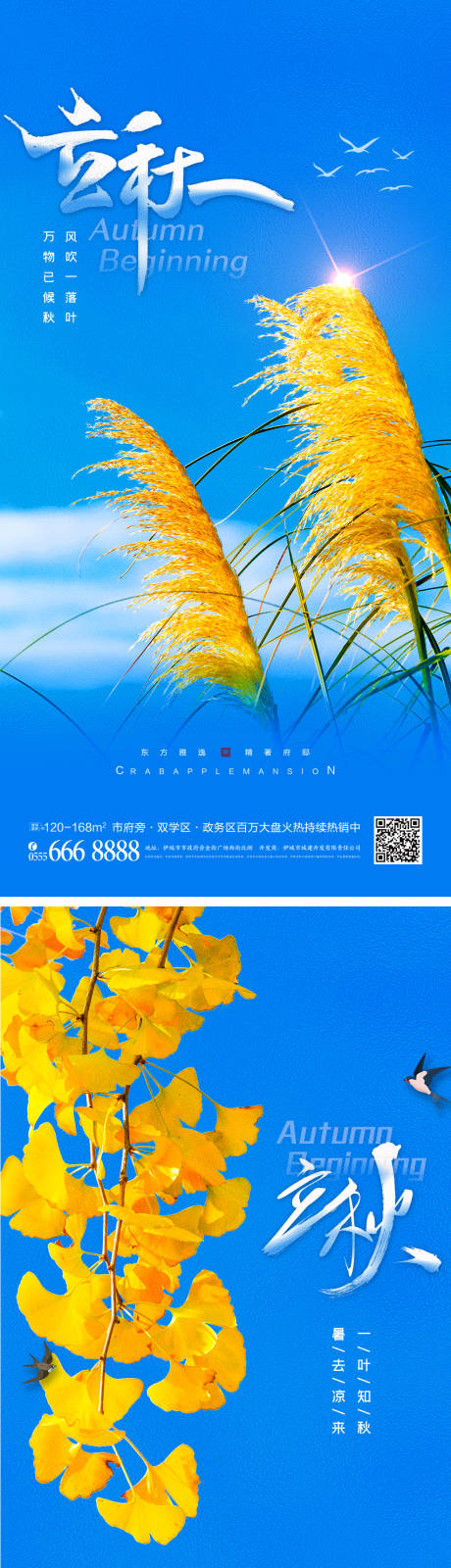 源文件下载【立秋宣传海报】编号：67050010903694108