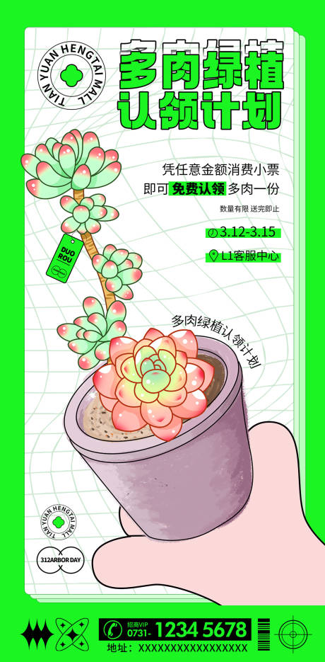 多肉盆栽海报