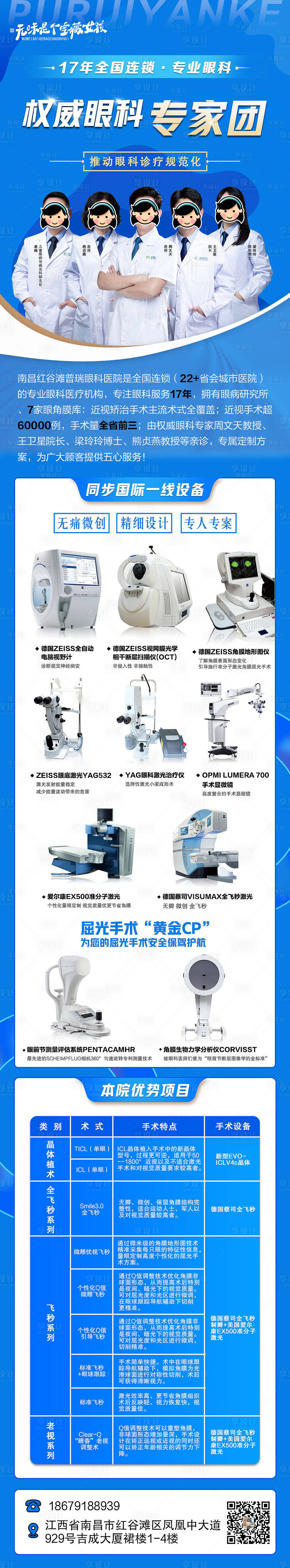 源文件下載【享設計】搜索編號：38420010458594698【眼科醫療專家團隊簡介海報長圖】