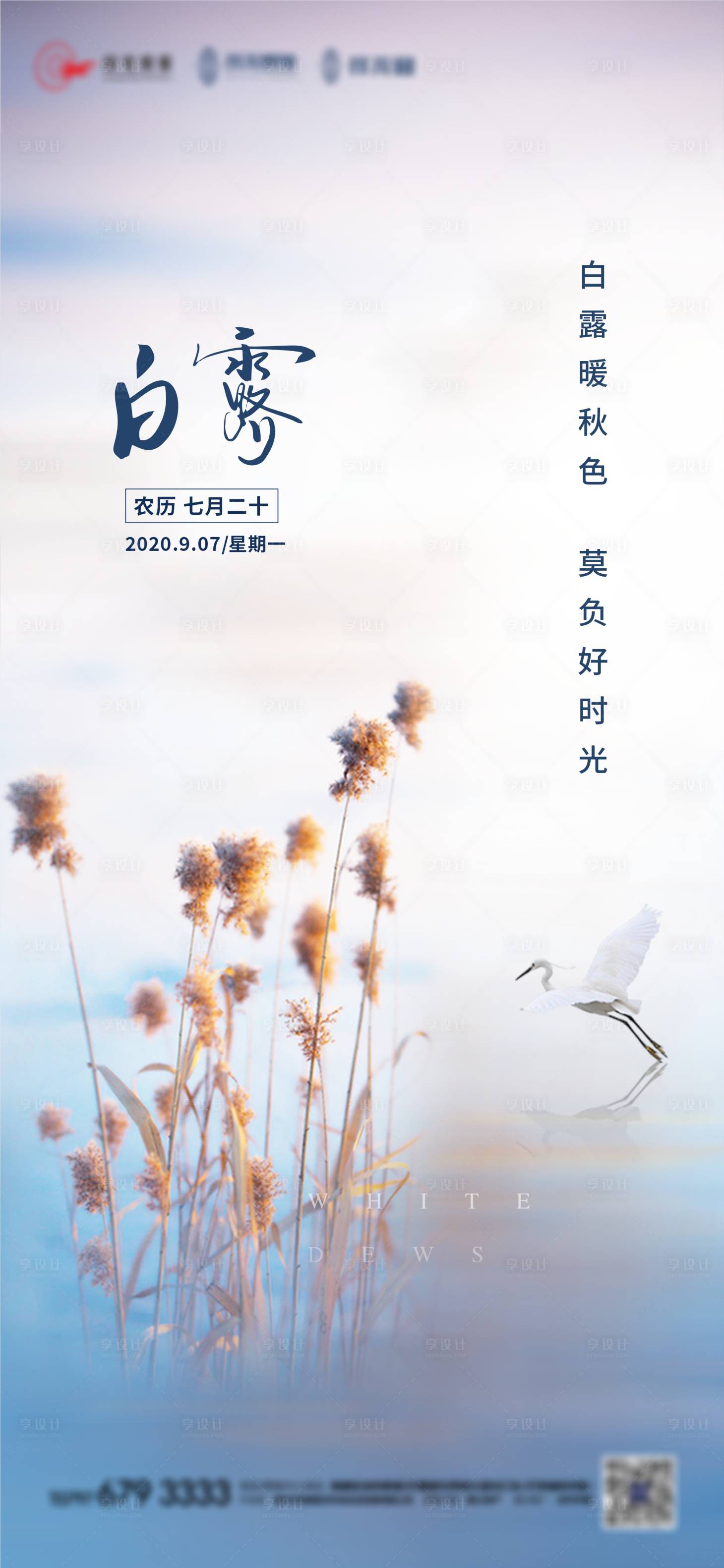 源文件下載【享設計】搜索編號：74080010924943547【地產二十四節氣白露海報】