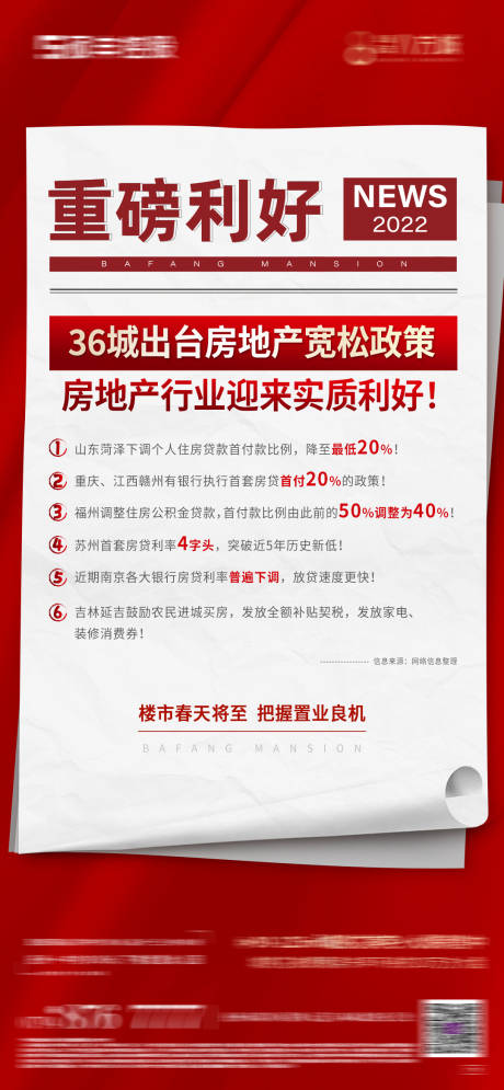 源文件下载【享设计】搜索编号：84980010928689824【地产利好单图】