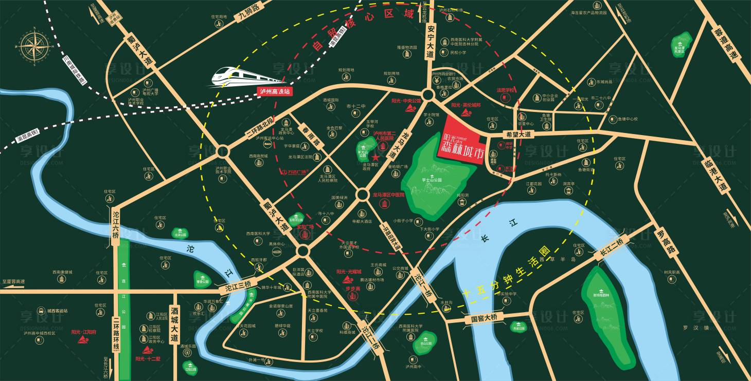源文件下载【享设计】搜索编号：71930010973274883【地产区位图】