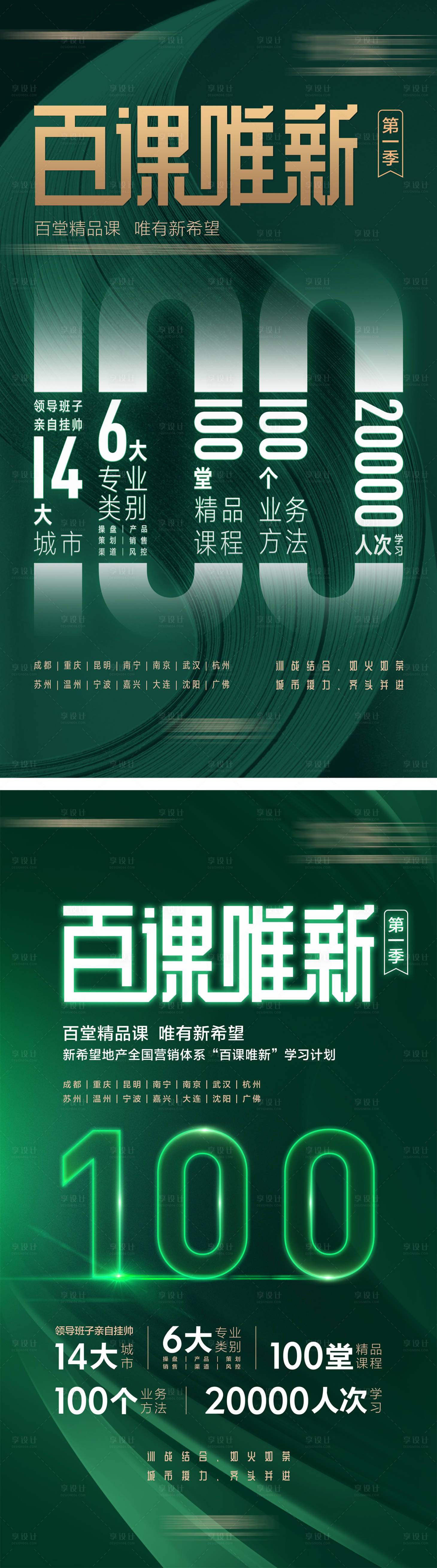 源文件下載【享設計】搜索編號：81170010921686967【地產培訓綠金數字海報】