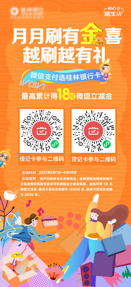 源文件下载【银行月月刷活动海报】编号：72640010922283913