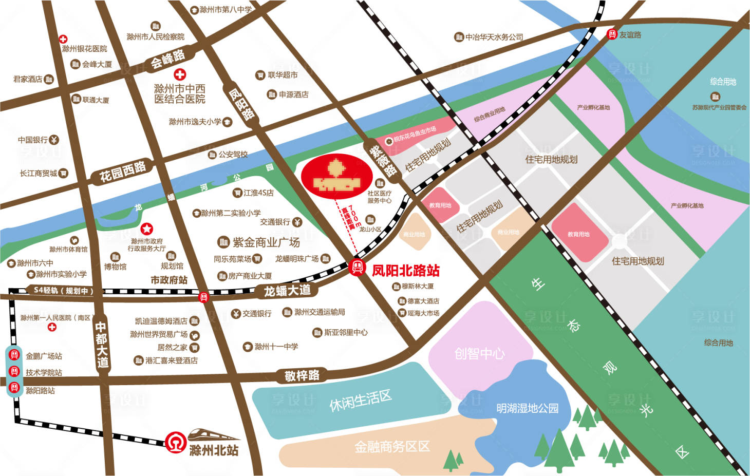 源文件下载【地产城市区位图规划海报】编号：50490011012749373
