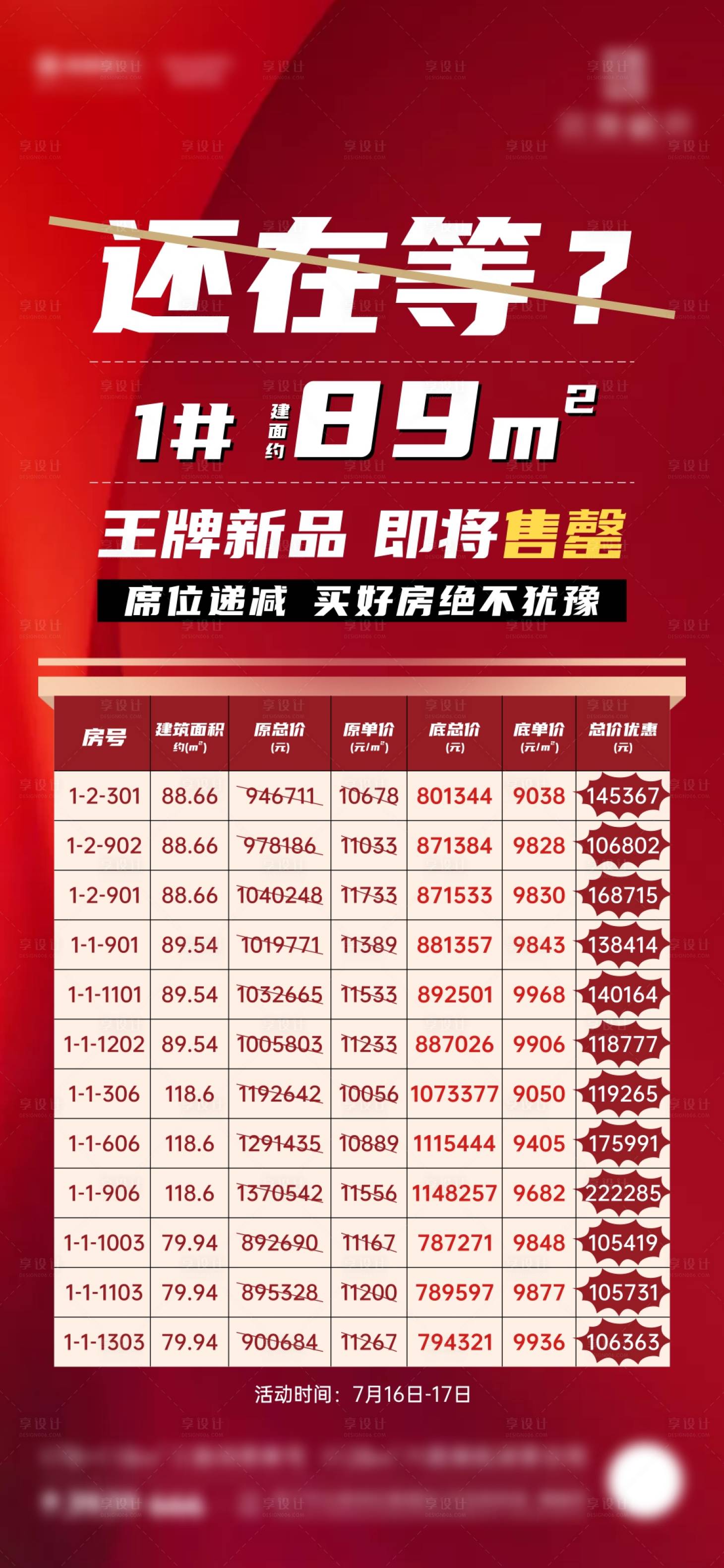 源文件下载【地产特惠房源售罄微海报】编号：40330011119849957
