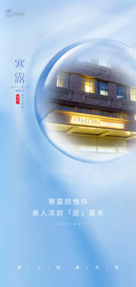 源文件下載【享設計】搜索編號：43620010913906878【醫美寒露節氣海報】