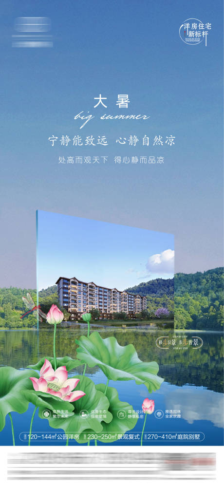 源文件下载【房地产大暑节气海报】编号：71950010903808513