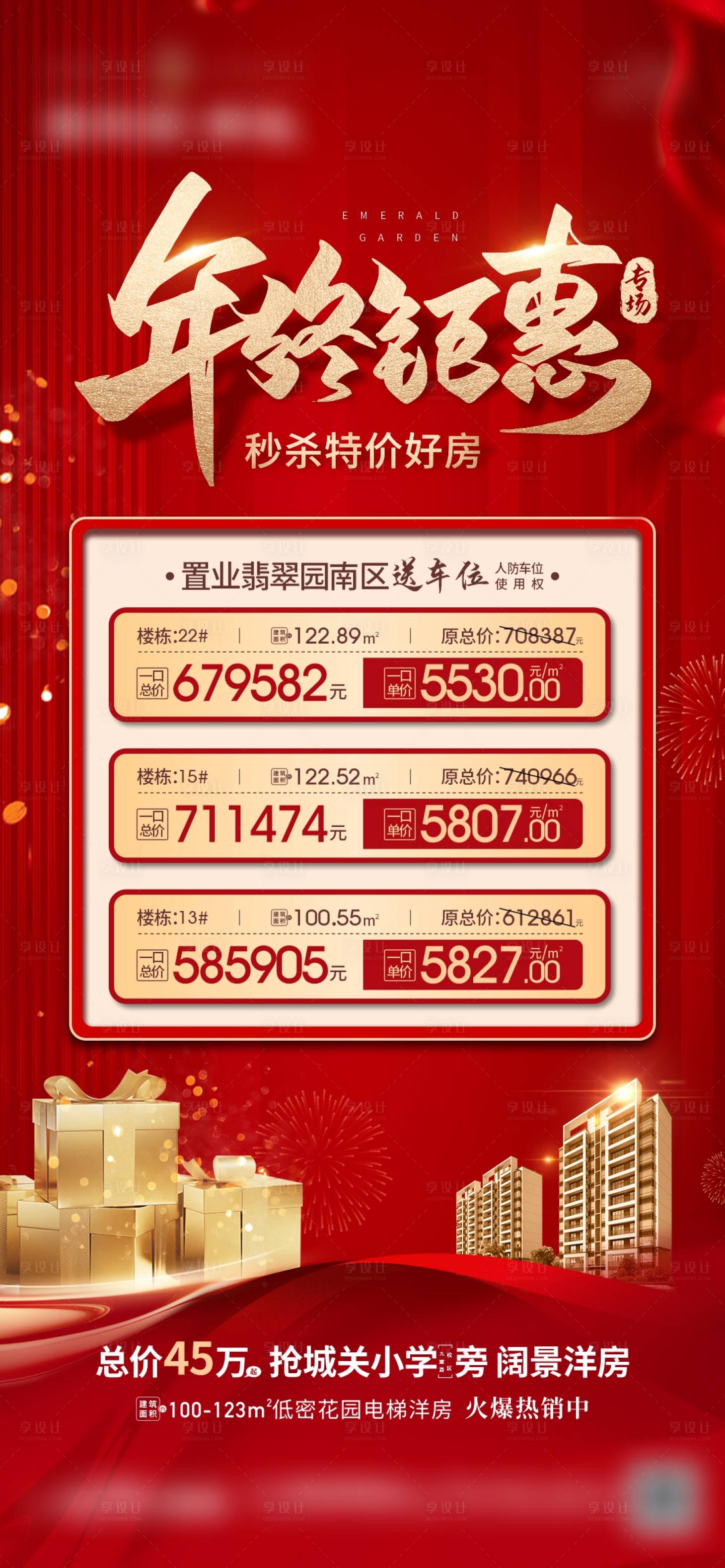 源文件下载【红色特价房海报】编号：18800010859038072