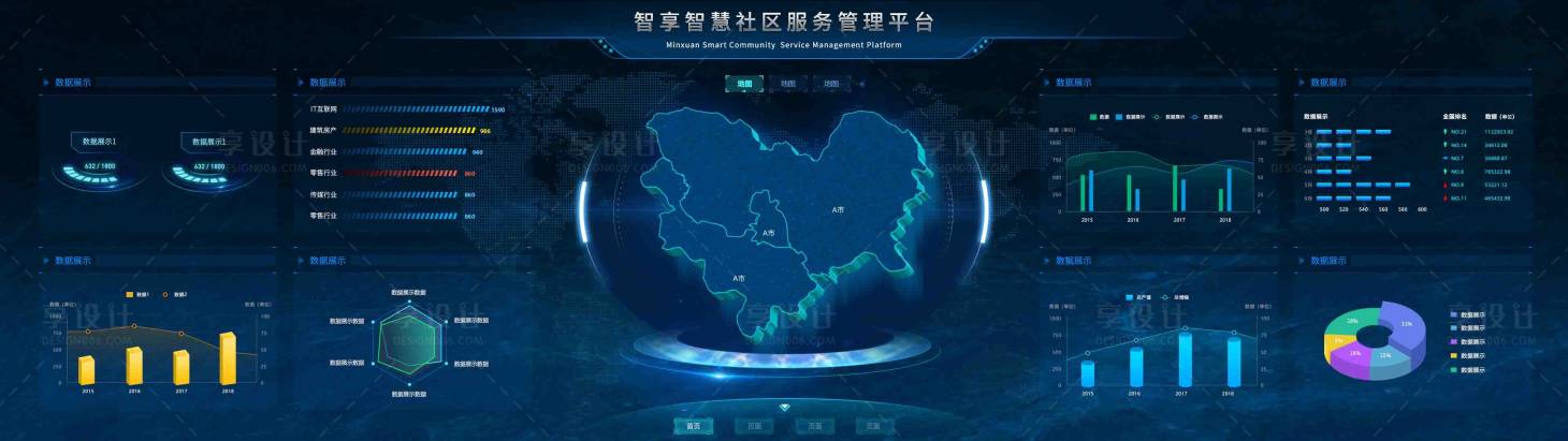 源文件下载【享设计】搜索编号：29970010830415160【智慧社区可视化】