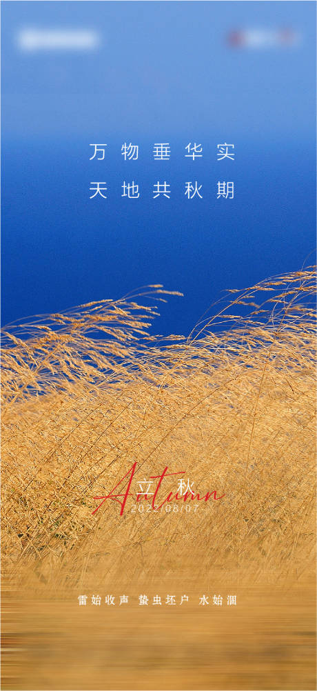 源文件下载【立秋节气海报】编号：85920011259609129