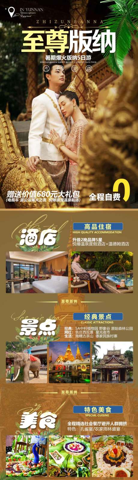 源文件下载【至尊版纳旅游长图海报】编号：10790010947876480
