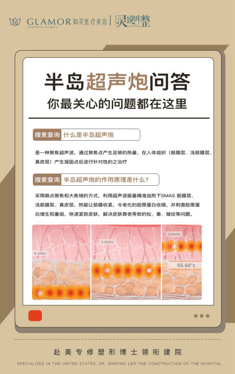 源文件下载【享设计】搜索编号：75520010949076166【超声炮科普介绍海报】