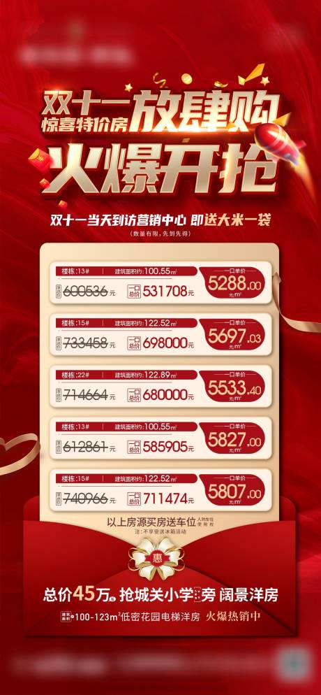 源文件下載【享設計】搜索編號：76280010857079157【地產(chǎn)特價房紅金海報】