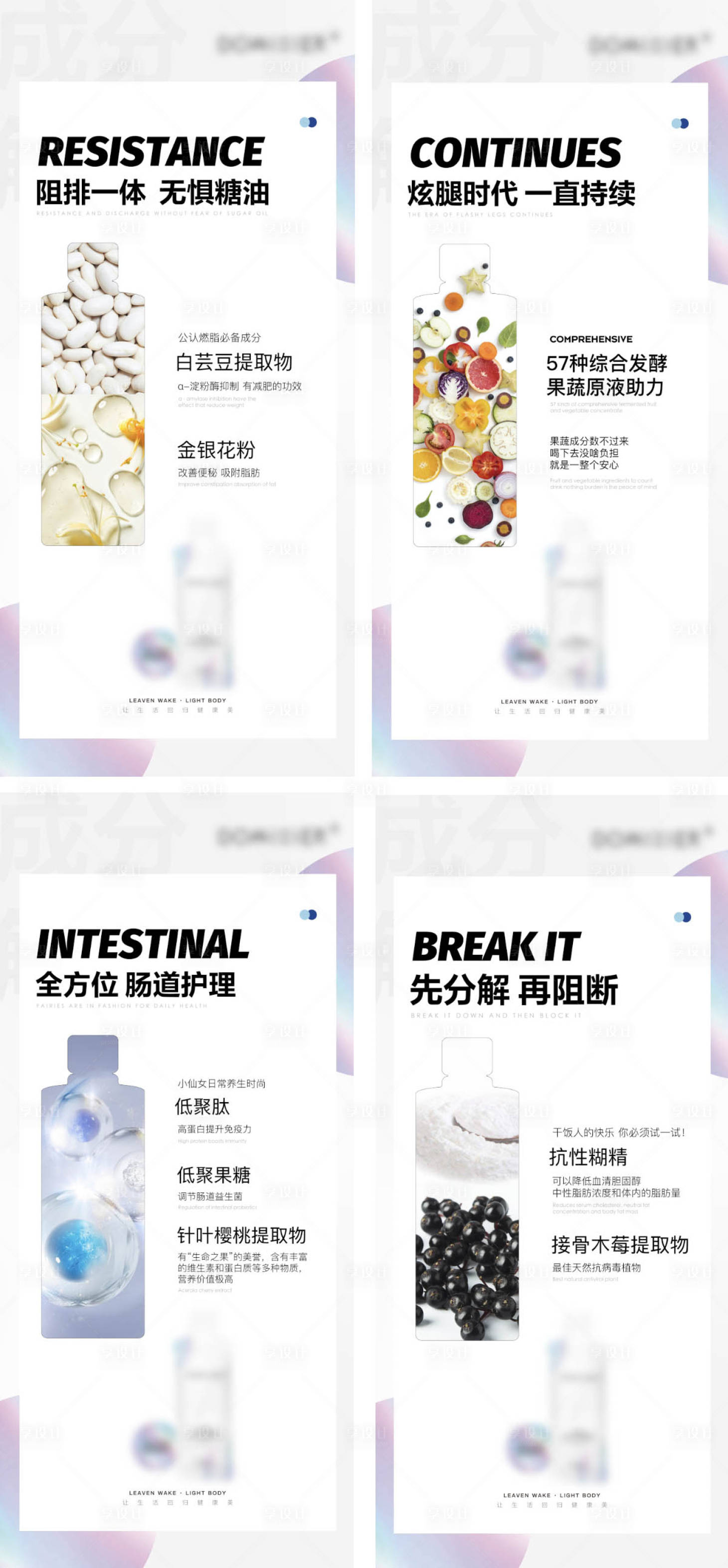 源文件下载【瘦身产品成分系列海报】编号：29000011080445036