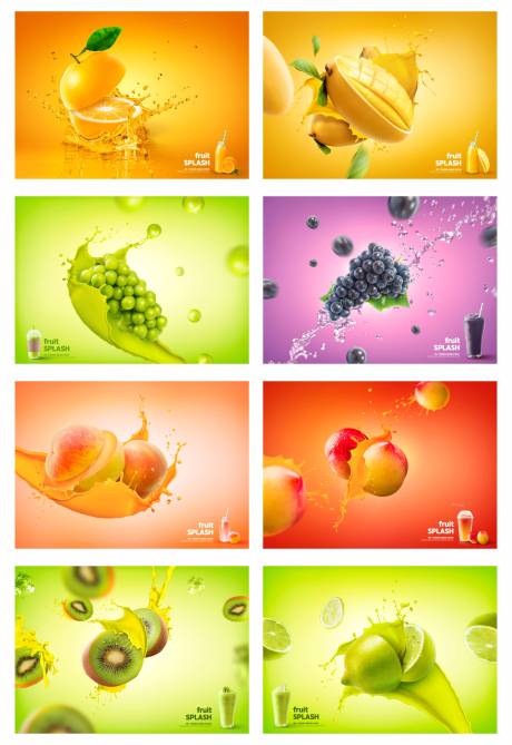 编号：20220712150323160【享设计】源文件下载-夏季冰凉冰饮创意营养水果果汁海报