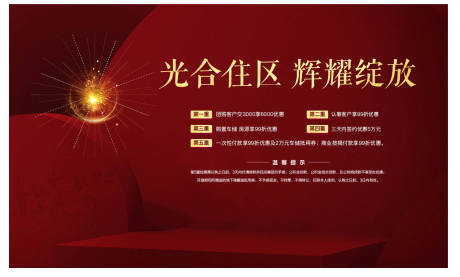 源文件下载【享设计】搜索编号：85310011337722505【房地产开盘五重礼活动展板】