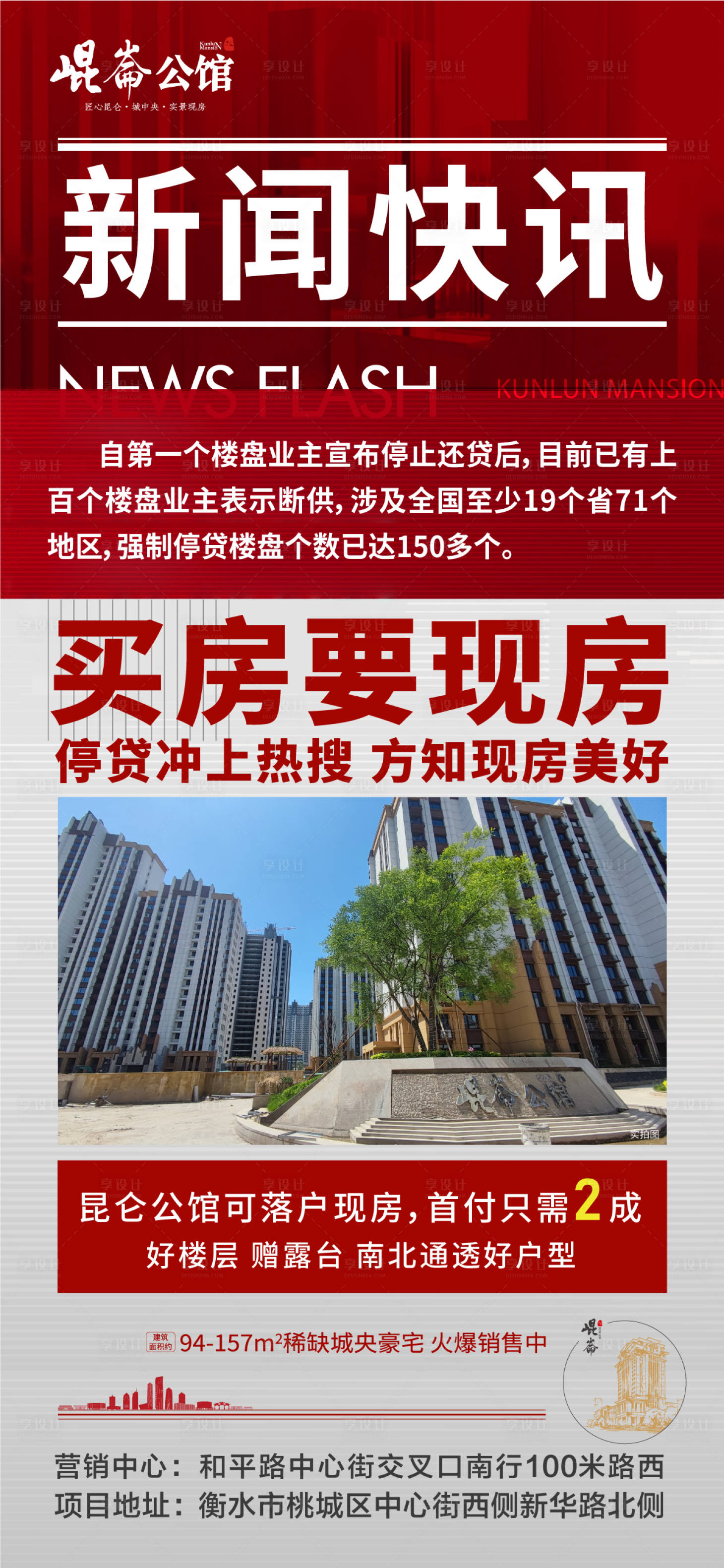 源文件下載【享設計】搜索編號：63930011140829574【地產現房新聞大字報海報】