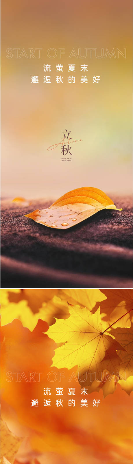源文件下载【享设计】搜索编号：14290011000845297【立秋节气移动端海报】