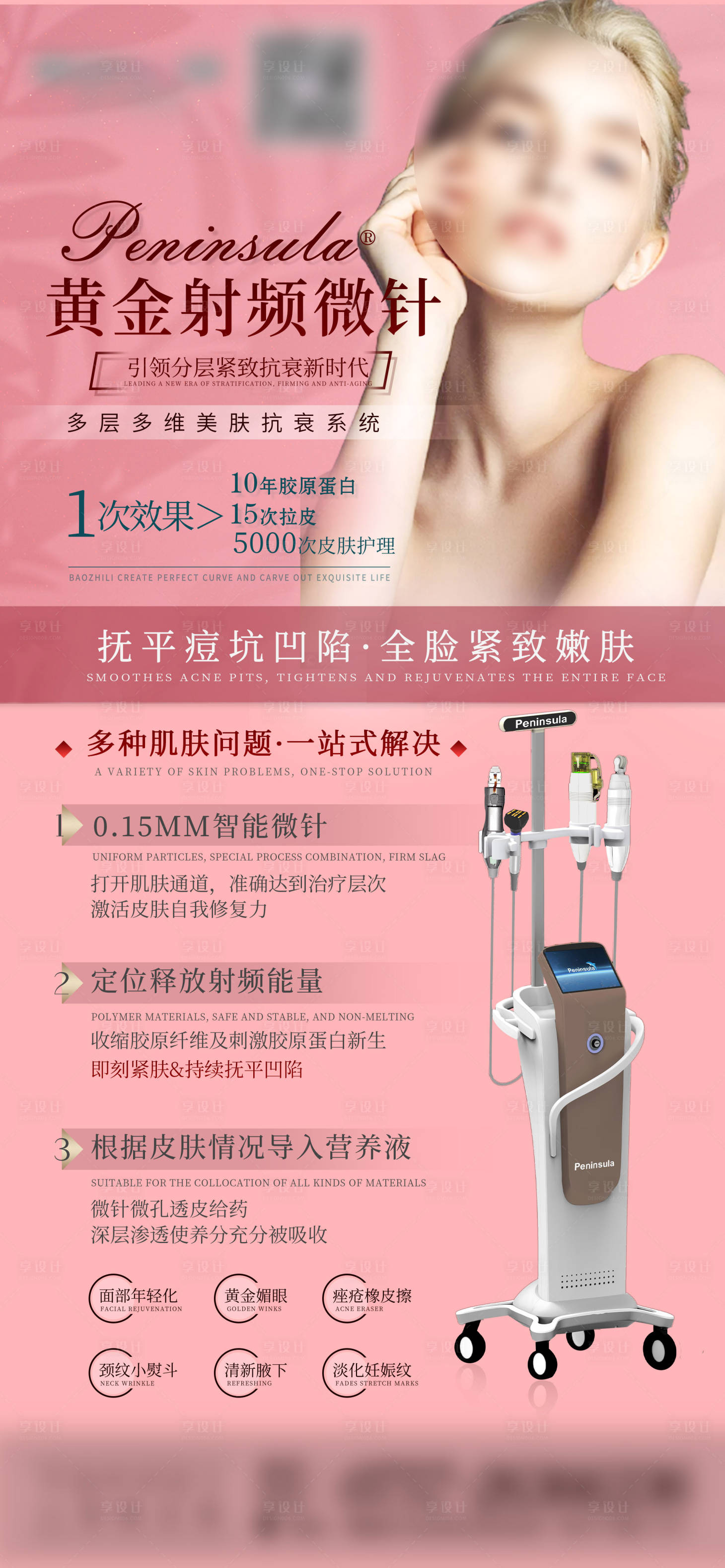 源文件下載【享設(shè)計(jì)】搜索編號(hào)：65490011139051979【醫(yī)美整形黃金微針海報(bào)】
