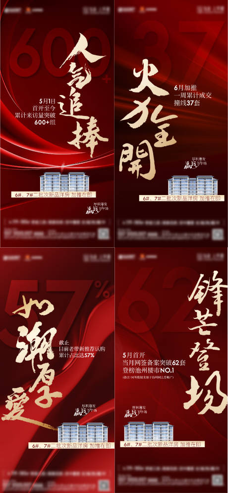 源文件下載【享設計】搜索編號：10240010841221060【房地產熱銷紅盤紅金海報】