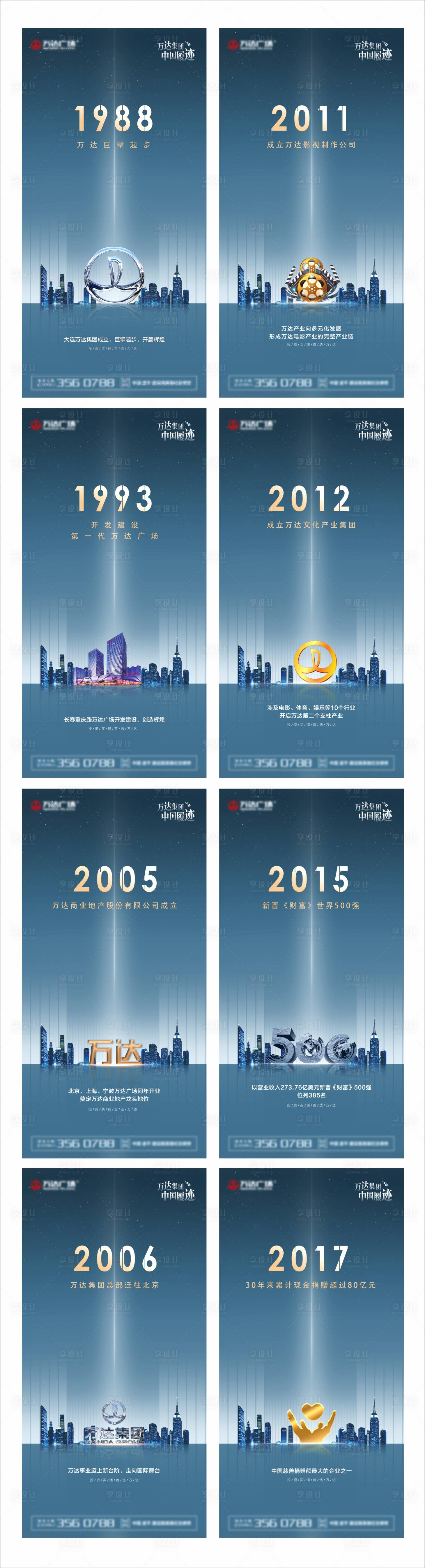 源文件下载【享设计】搜索编号：10850010886177379【地产商业发展史高端系列海报】