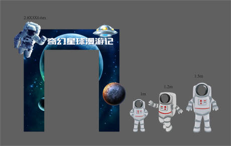 源文件下載【享設(shè)計】搜索編號：25910011941133744【快樂星球宇航員門頭】