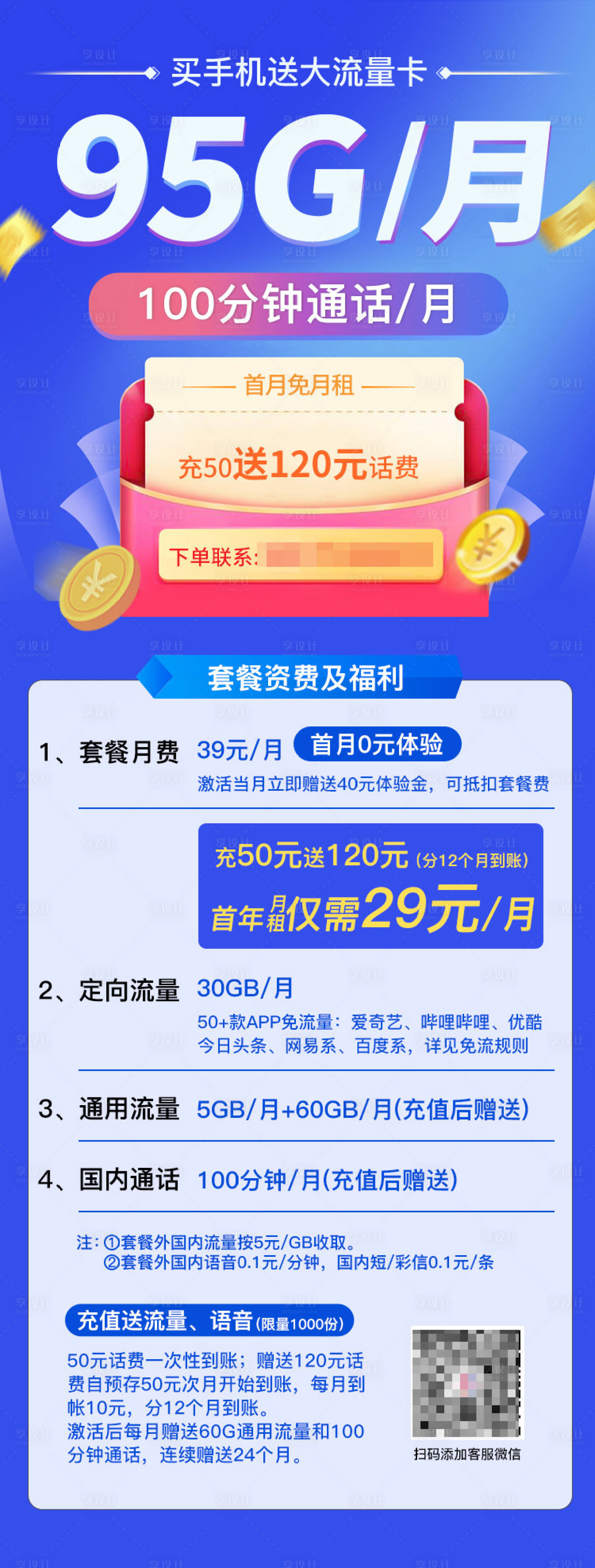 源文件下載【享設計】搜索編號：34410011780955086【大流量卡長圖海報】