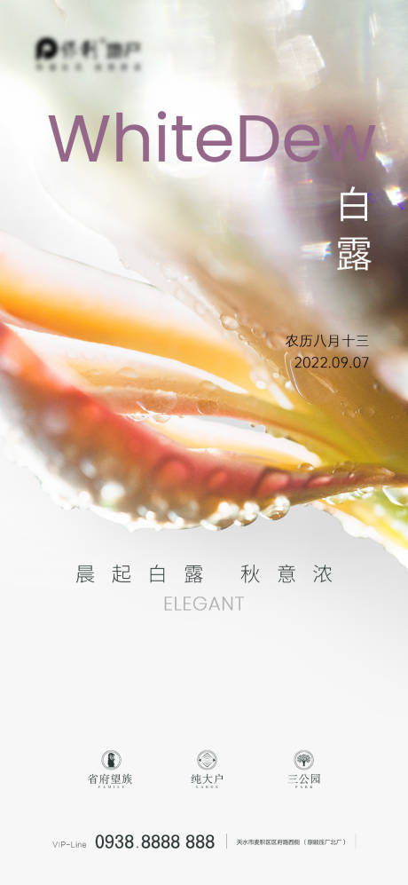 源文件下载【地产白露节气海报】编号：29810011713525445