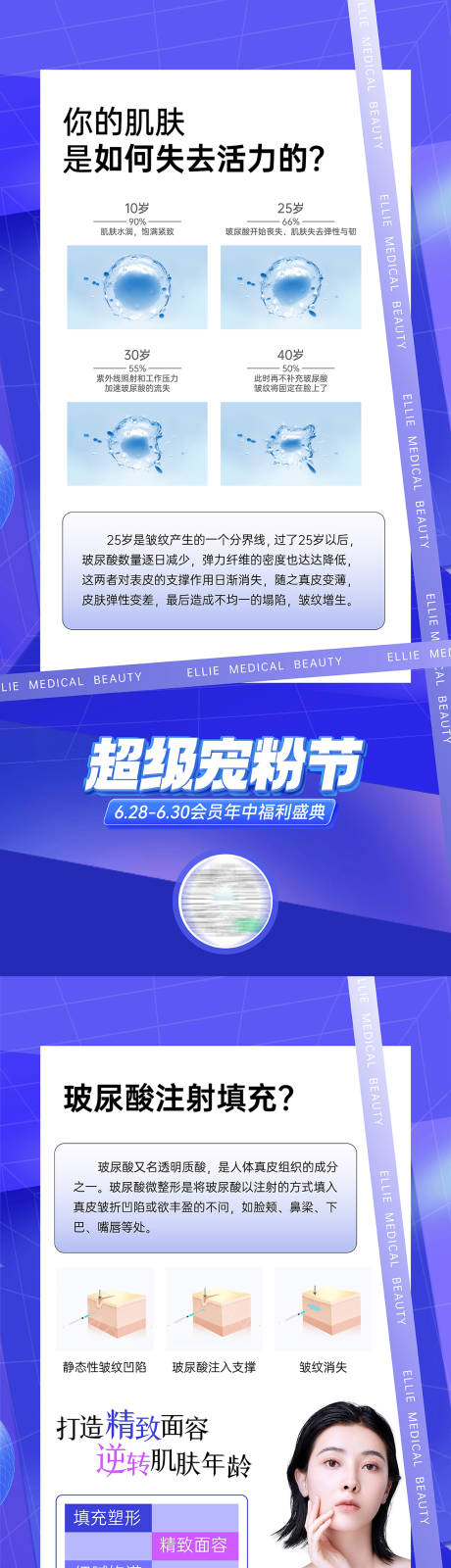 源文件下载【医美宠粉节玻尿酸抗衰科普海报】编号：60460011502788182