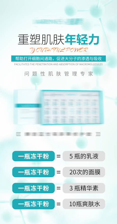 源文件下载【医美护肤品简约海报】编号：84820011484691178