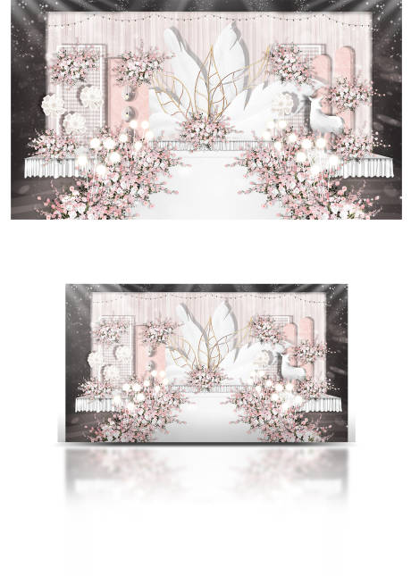 编号：20210703152112187【享设计】源文件下载-浅粉色婚礼舞台设计
