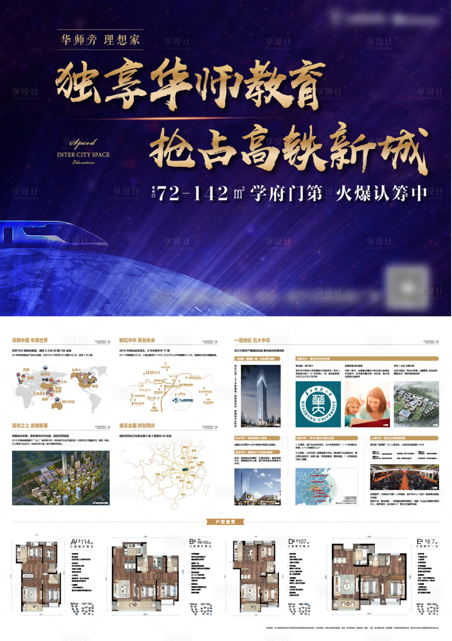 源文件下载【教育地产宣传DM单页】编号：67330011898219085