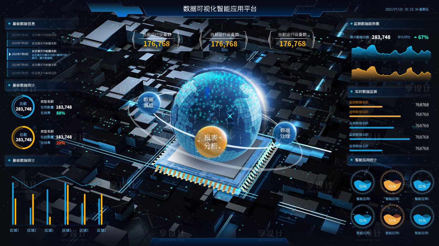 源文件下載【享設計】搜索編號：17990011716499267【科技地球數據可視化智能應用平臺】